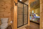 Loft Master Bathroom with a Tile Shower 